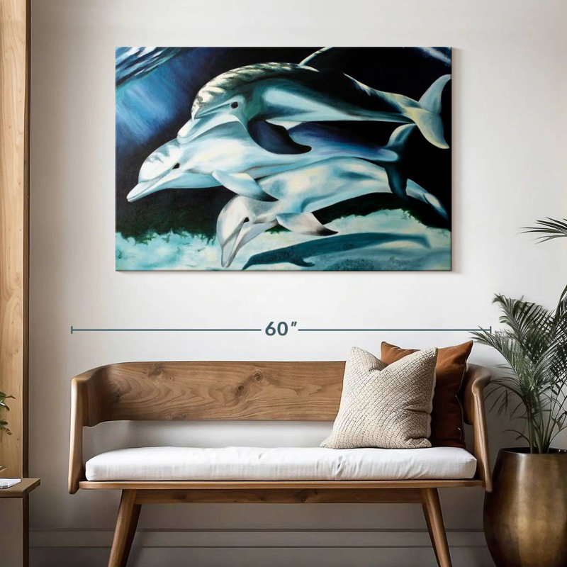 Brampt Dolphin Trio, 32" H x 48" W