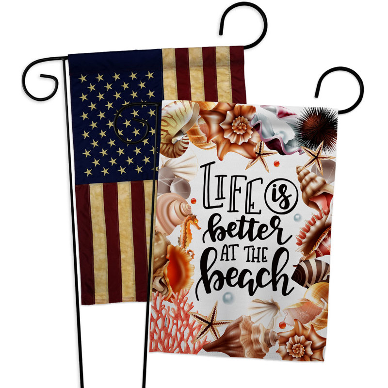 Drapeau de jardin en polyester 2 côtés 18,5 x 13 po
