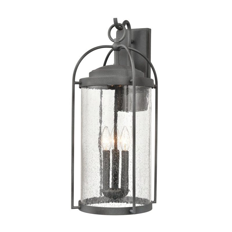 Catalonia 24'' High 3-Light Outdoor Sconce - Distressed Zinc, 3 Lights, 24" H x 9" W x 10.5" D