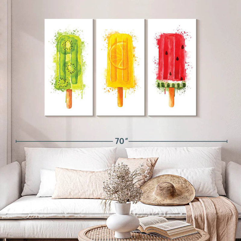 Yarlin Fruity Popsicles Splatter, 24" H x 38" W