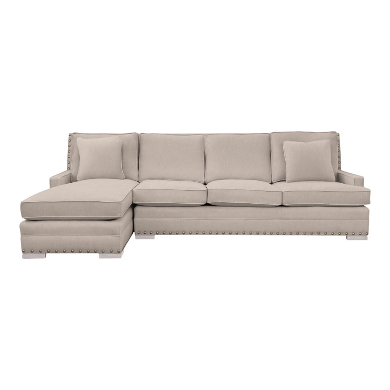 American Bungalow 2-Piece Riverside Chaise Sectional, Yes, Dove Gray, Ozark Marina