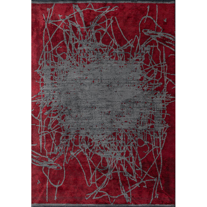 Lignes ondulées modernes et abstraites, Rectangle 7 pi 10 po x 11 pi 2 po