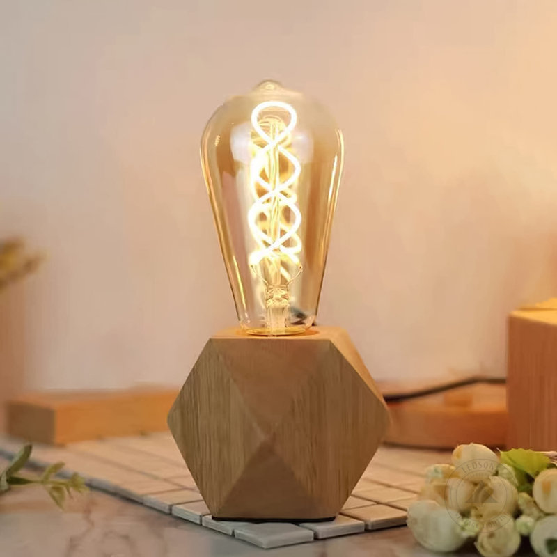 Alta Adjustable Solid Wood Architect Lamp Lamp, No
