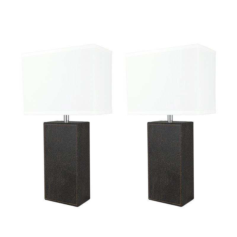 Groover Leather Table Lamp, Brown