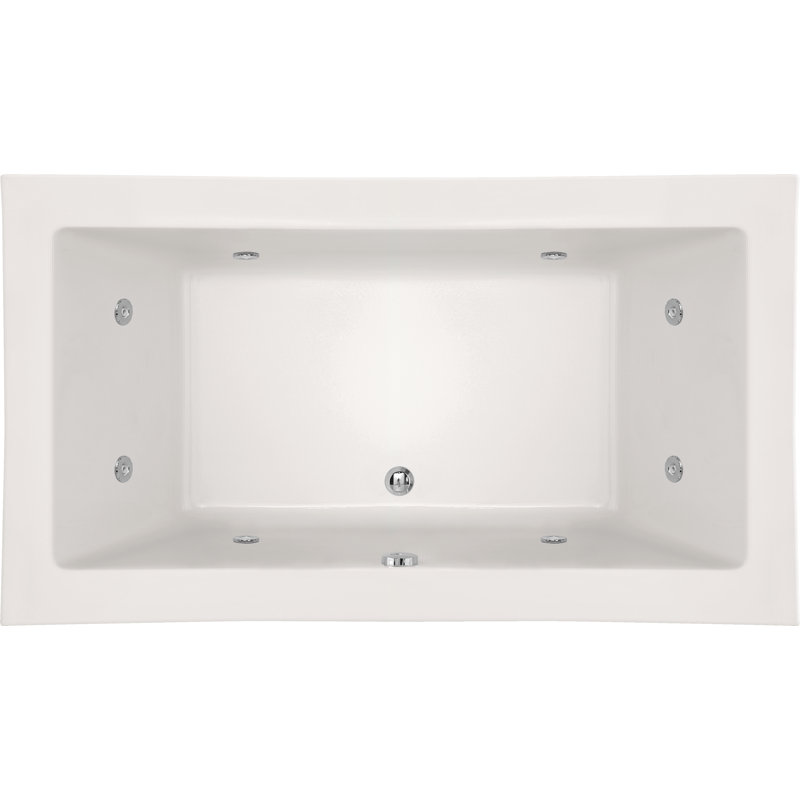 Kayla 74'' L Bathtub, White, Polished Chrome