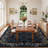 Floral Machine Washable Rugs for Living Room Non-Slip Farmhouse Accent Rug  Foldable Thin Indoor Carpet Stain-Resistant Modern Floor Mats for Bedroom, Nursery, Dining Room-1714500055