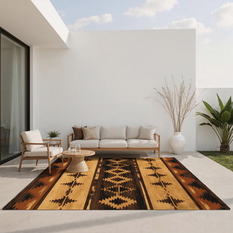 Tapis intérieur et extérieur Serape Sands, Rectangle 1 pi 6 po x 2 pi 6 po