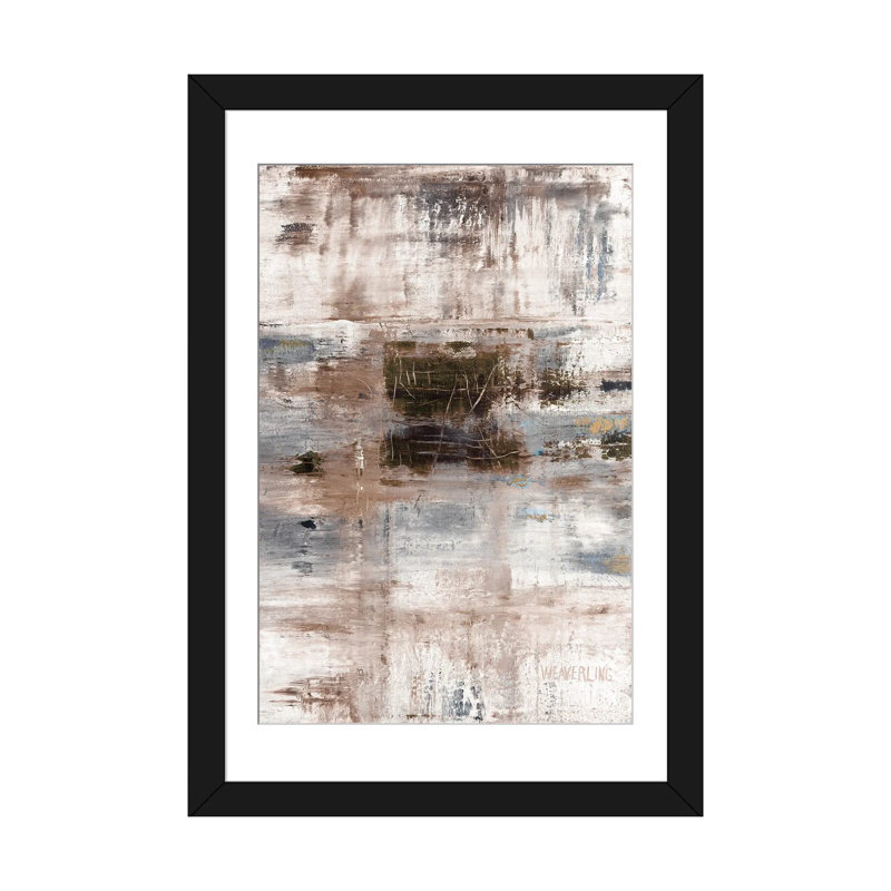 Ciel, Brun, Papier noir avec cadre d'angle ouvert, H 32 po x l 24 po