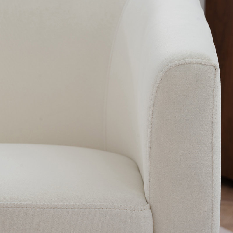 Breiona 27.36" Wide 360-Degree Swivel Chair, White Duplicate