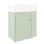Meuble-lavabo flottant de 21,6 po de style moderne avec lavabo en céramique et rangement à droite, idéal pour les petites salles de bain-530158343