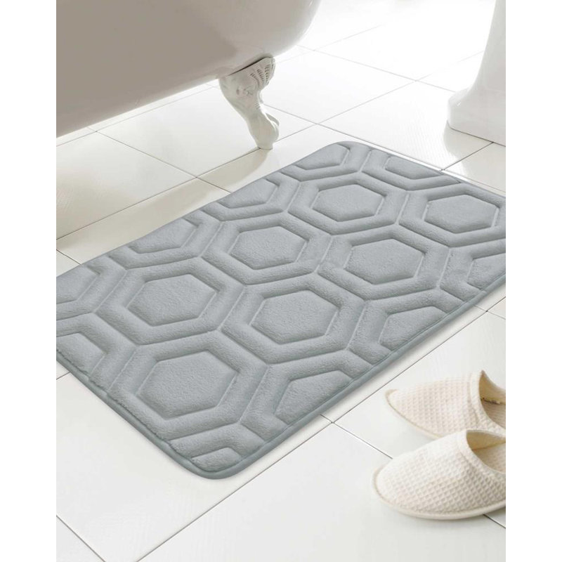  Rectangle Bath Mat, Grey