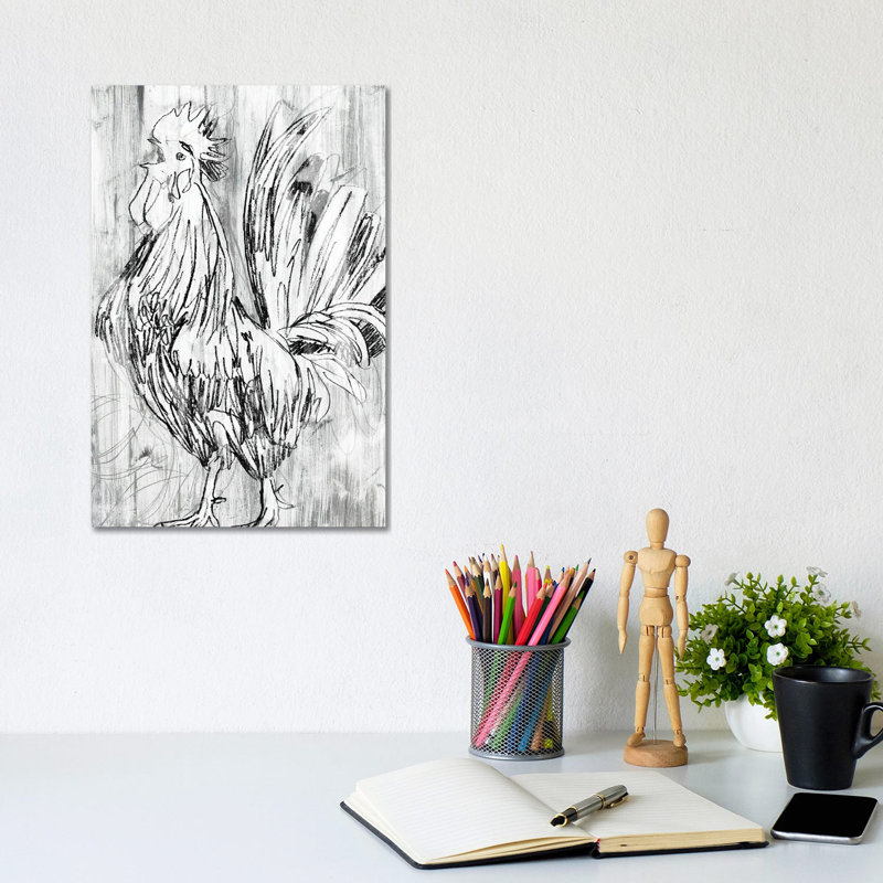 Reproduction d’art « Flock II » par June Erica, H 12 po x l 8 po x P 0,75 po, Toile tendue