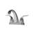 Bathroom Sink Faucet, , 2 Handles, 5.45" Spout, Stain , Ceramic Cartridge, Deck Mounted Modern Mid Arc Mounted, With Plate-124831711