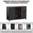 53.2" L Modern Fluted Coffee Bar Cabinet with Fridge Space & Wine Storage-1605050106