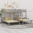 Triple Bunk Bed Frame With Storage Shelves Staircase-1105126579