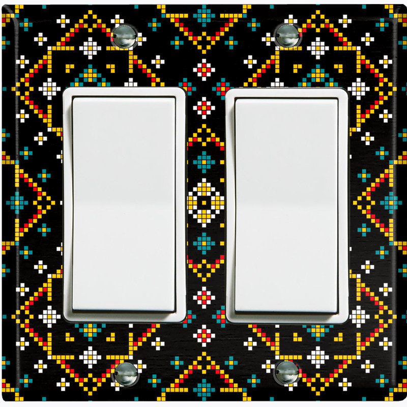 Patterned 2 - Gang Standard Wall Plate