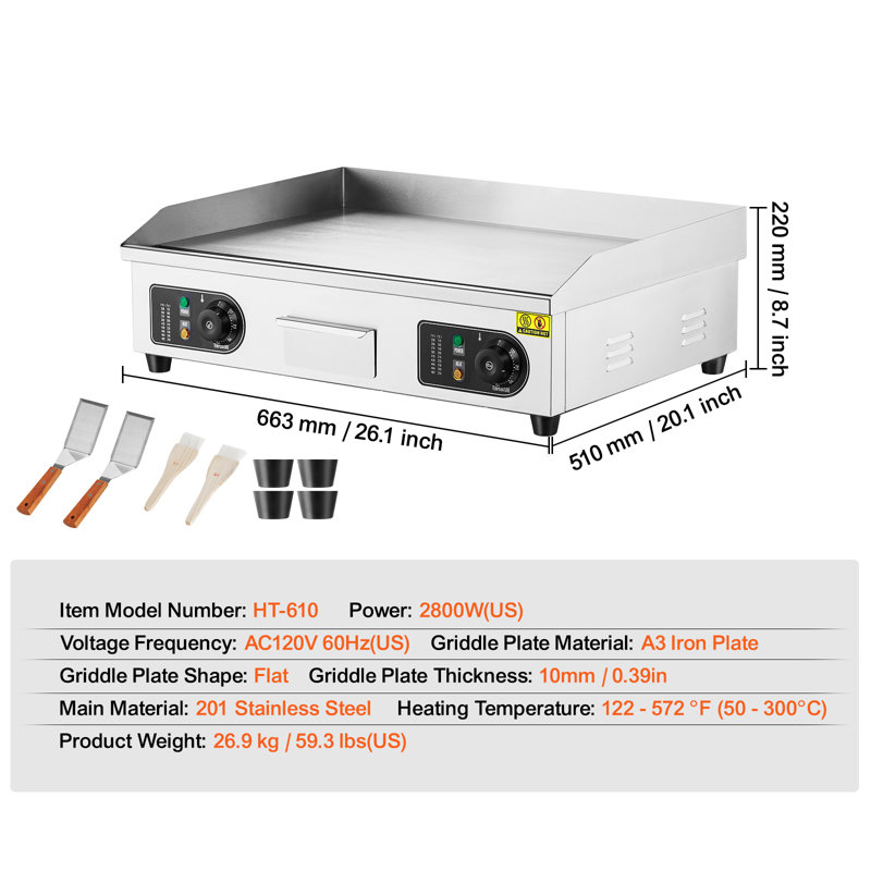 VEVOR 26'' Non Stick Electric Grill