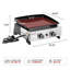 Royal Gourmet Portable 17 Inch 2-Burner Tabletop Gas Griddle, Black