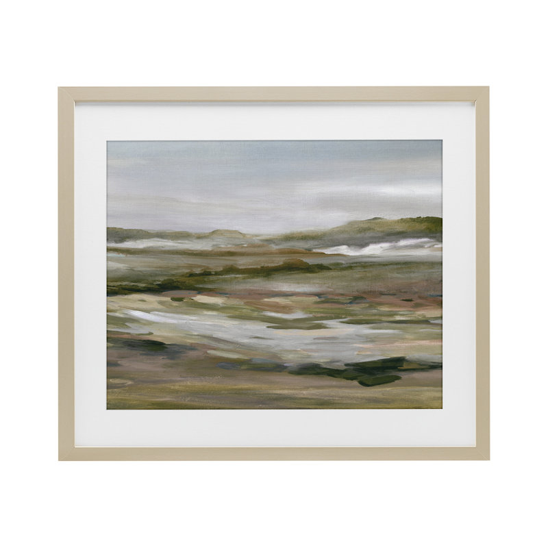 «Natural Meadow», reproduction d'art encadrée sous verre par Horizon, H 13 po x l 16 po, Récolte de pin sous cadre en verre
