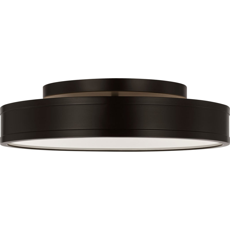 Dupont Round Semi Flush, 4" H x 16" W x 16" D, Aged Iron