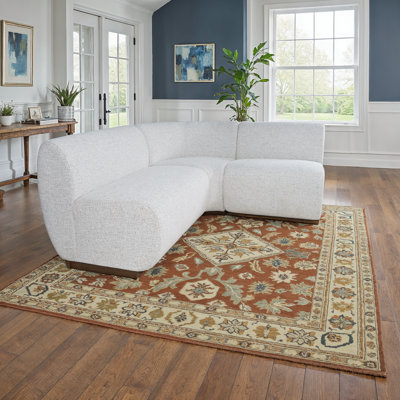 Housley Modern Banquette Upholstered Four Seat Sectional Bench Seating With Performance Fabric