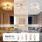 4 Light Glass Geometric Semi Flush Mount-1517084495