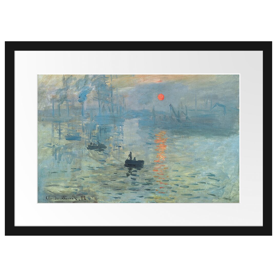 Gerahmtes Poster Impression Sunrise von Claude Monet