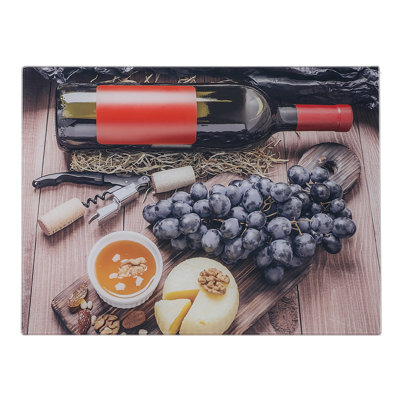 Wine Date Printed Glass Cutting Board