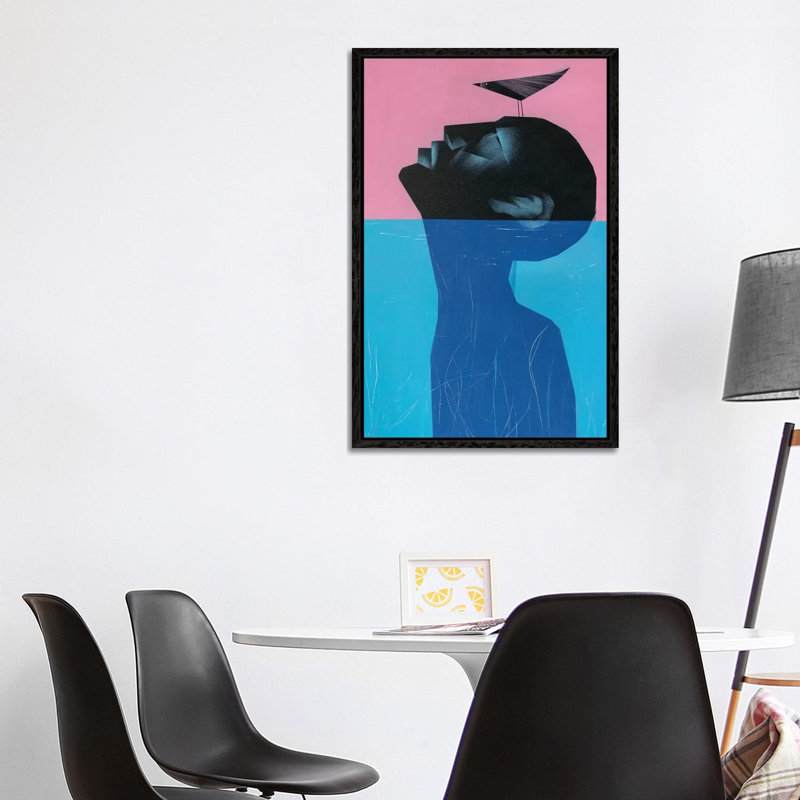 Drowning Voluntary II 1 Piece Painting on Canvas, 66.04 cm H x 45.72 cm W, Black Framed Canvas