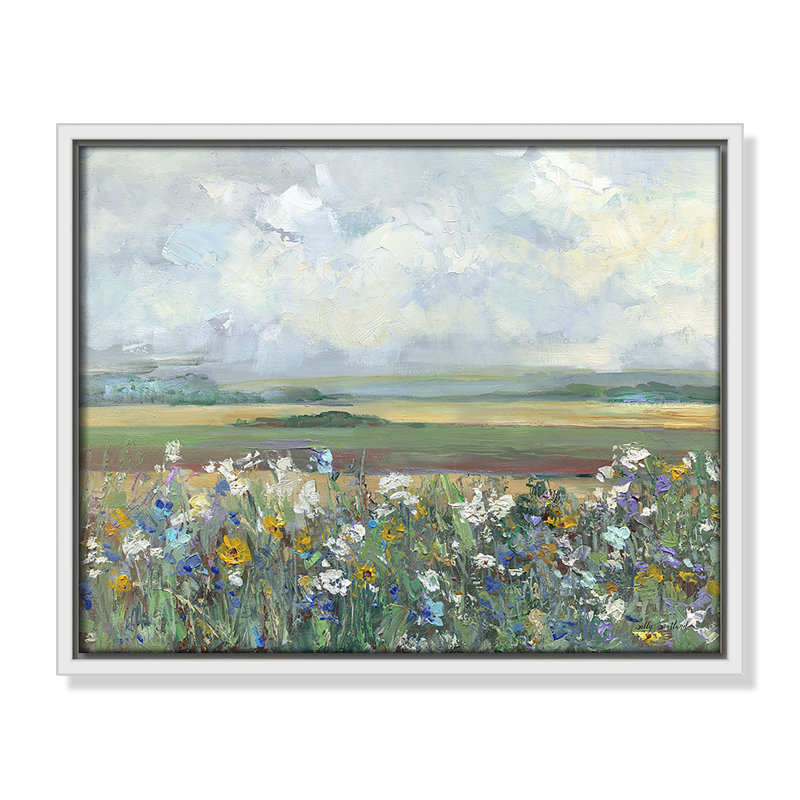 «Swampscott Far Afield Print» par Sally Swatland, H 12,5 po x l 15,5 po, Blanc