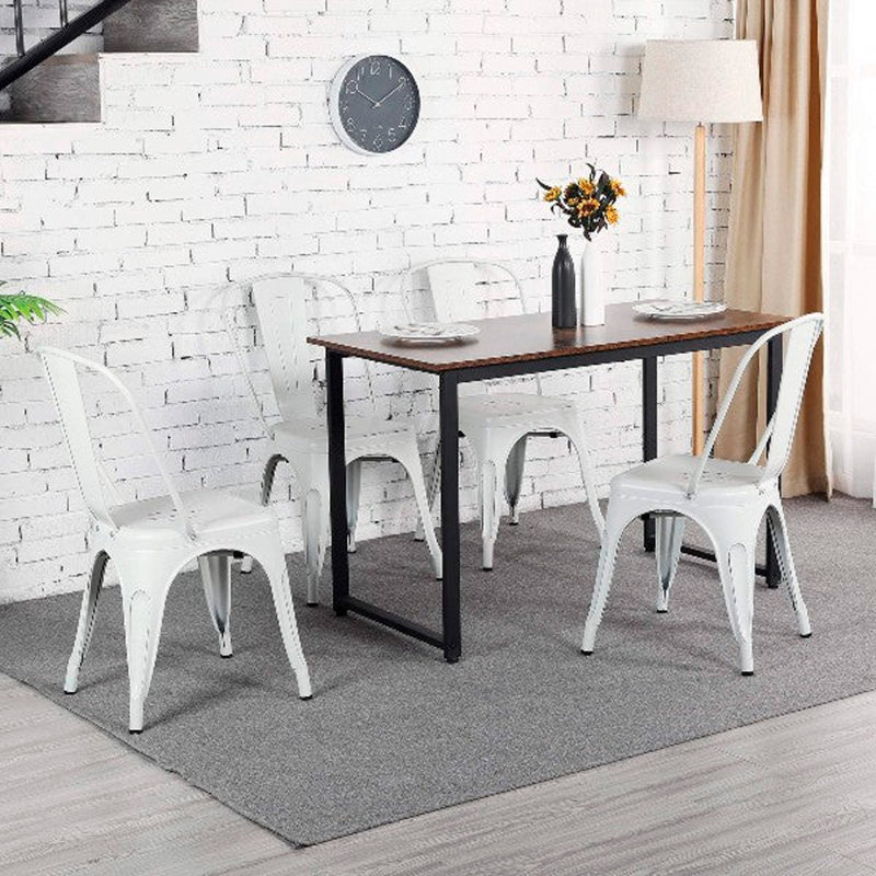Topps 18'' H Tufted Stacking Side Chair, White