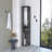 Corner Bar Cabinet Unit With Wine Glass Rack And Lower Cabinet-1947089421