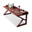 Bureau rectangulaire en bois massif de couleur cerisier-118311972-118311974