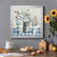Gingham Blues - Peinture sur toile encadrée-985969283-985969281