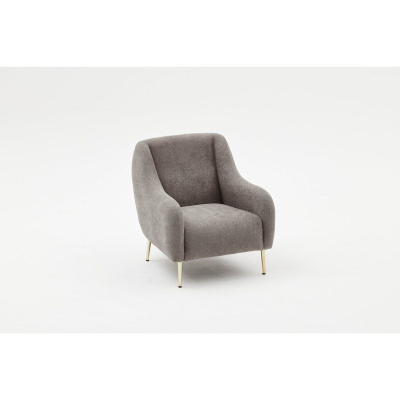 Fauteuil club Darron, 100 % polyester gris