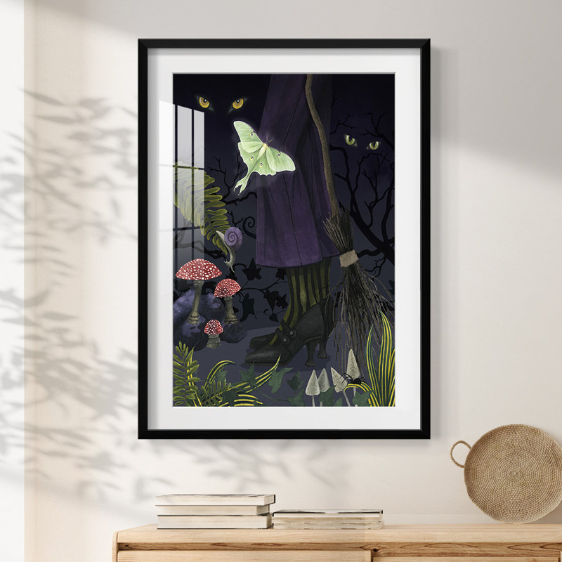 Lileigh - Toile tendue avec châssis, H 25,5 po x l 17,5 po, Noir