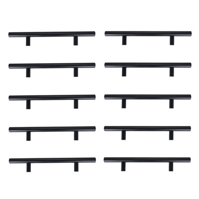 10pcs Stainless Steel Cupboard Drawer Cabinet T-shaped Door Handle