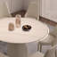 Table de salle à manger ronde moderne en pierre frittée de 53 pouces avec base et chaises-687941382