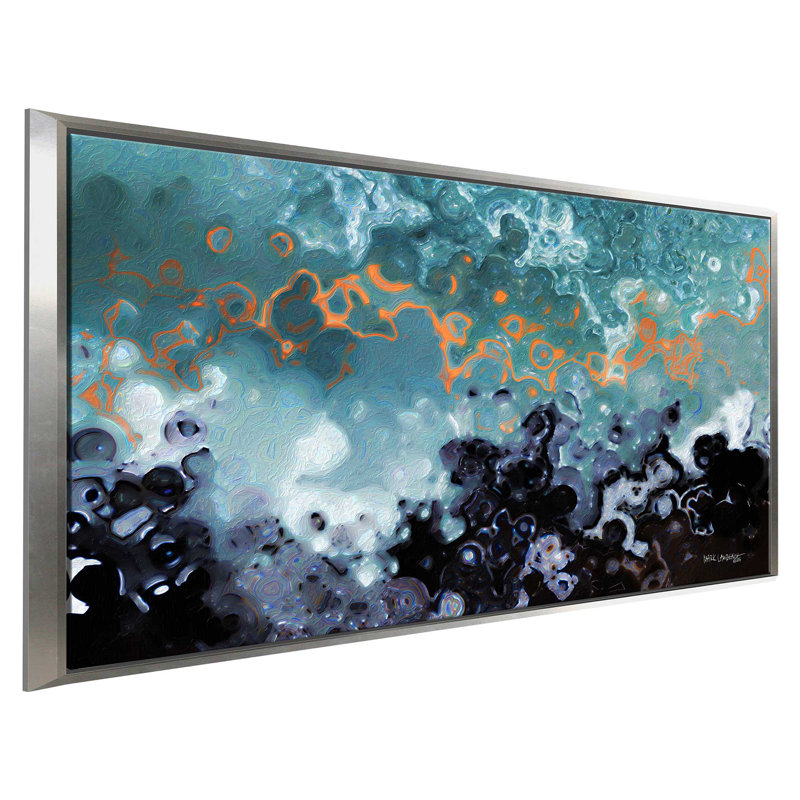 «Ephesians 2: 6 In Heavenly Places» par Mark Lawrence - reproduction, H 31,5 po x l 51,5 po x P 2 po, Cadre flottant argent