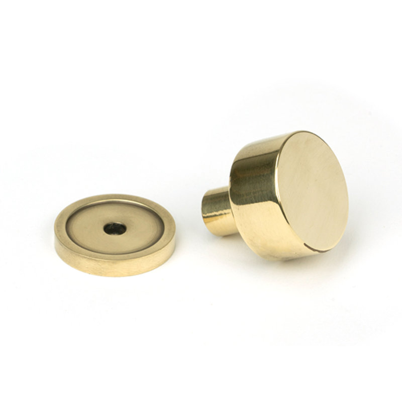 Round Knob, 2.5 cm, Aged Brass