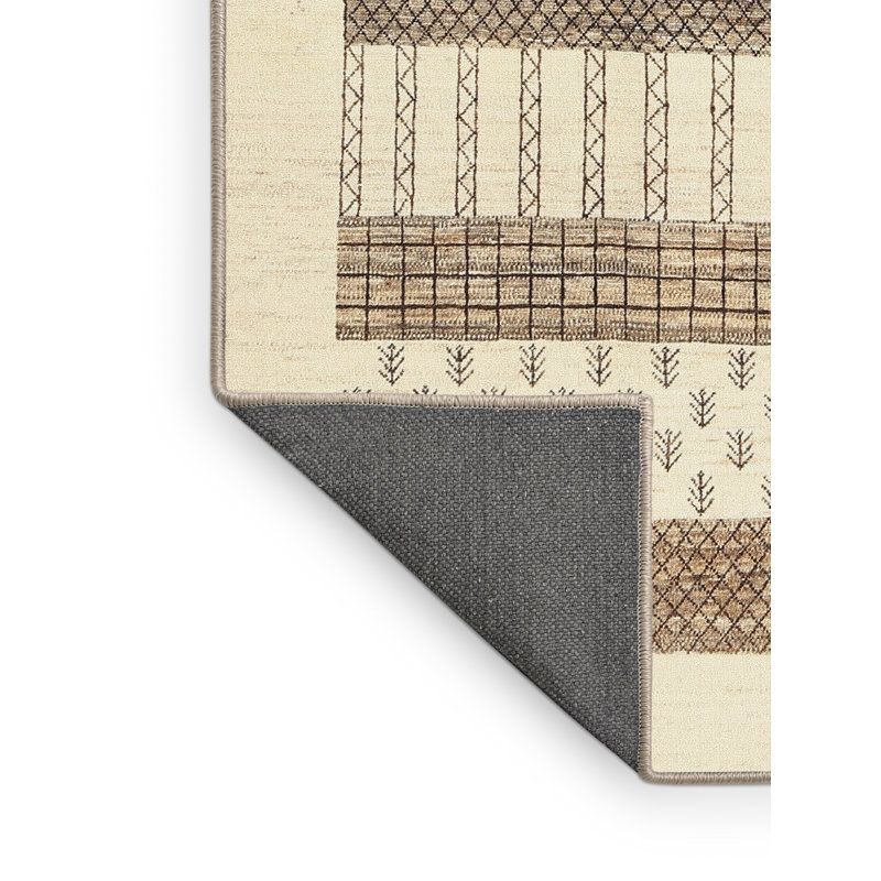 Tapis beige/brun/gris contemporain, Rectangle 3 pi x 5 pi