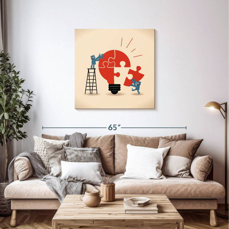 Keiri Building The Idea, 36" H x 36" W