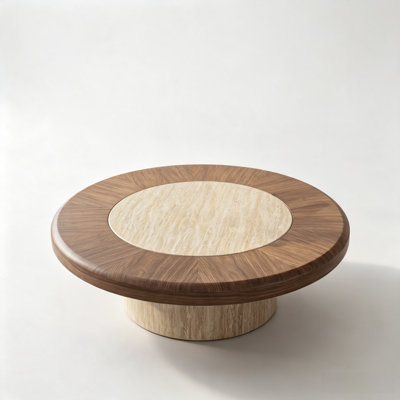 Table basse ronde moderne de 35,43 pouces en forme de champignon