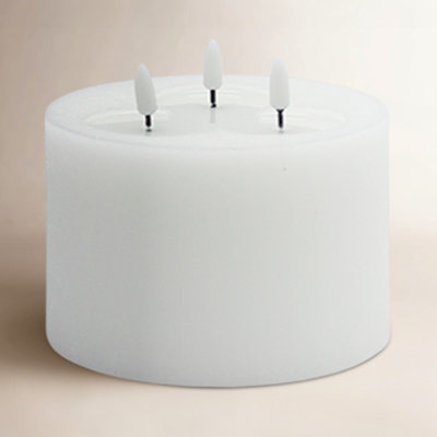 3 Wick Small Flameless Candle