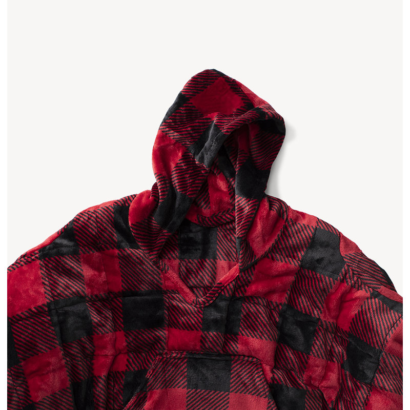 Wearable Weighted Snuggle Blanket, Red/Black