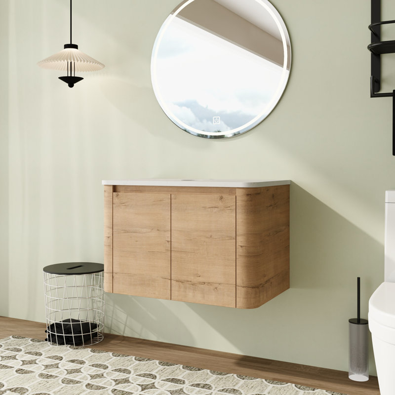 Base de meuble-lavabo simple 30 po Lydian seulement, Brun