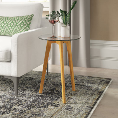 Glass Top End Table