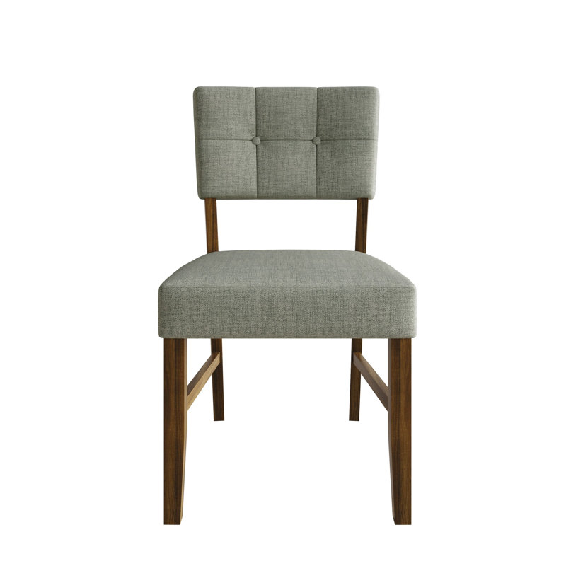 Chaise d'appoint rembourrée en bois massif Lundell
