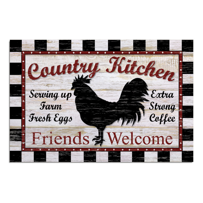 Tapis d'extérieur antidérapant Country Kitchen 27 po x 18 po