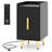 Nightstand With Charging Station Home Bedside Sofa Side Tables With 2 Drawers Cafe Black